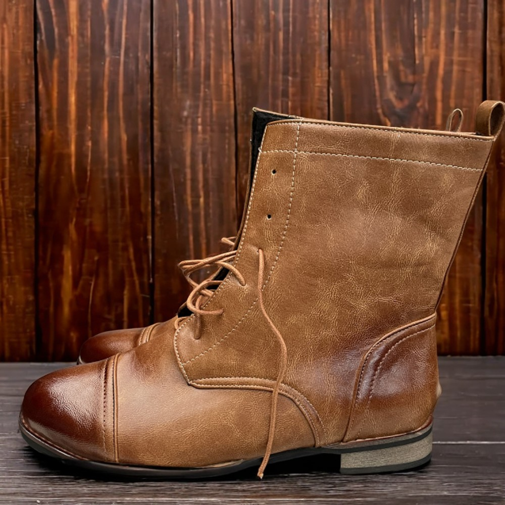 Milford - Mid-High Boots with Round Toe for Men