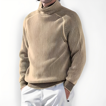 Jarrett - Casual Cashmere Sweater with High Collar for Men