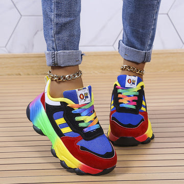 Jolie - Colorful Sneakers with Thick Sole for Women