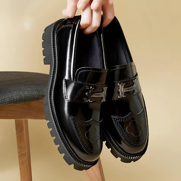 Marc – Bordeaux Leather Loafer with Thick Sole