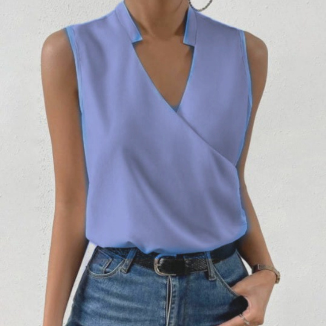 Jobelyn - Casual Women's Summer Top with V-Neck