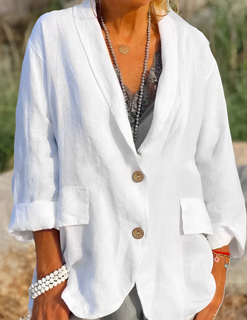 Louisa - Casual, Loose Linen Jacket for Women
