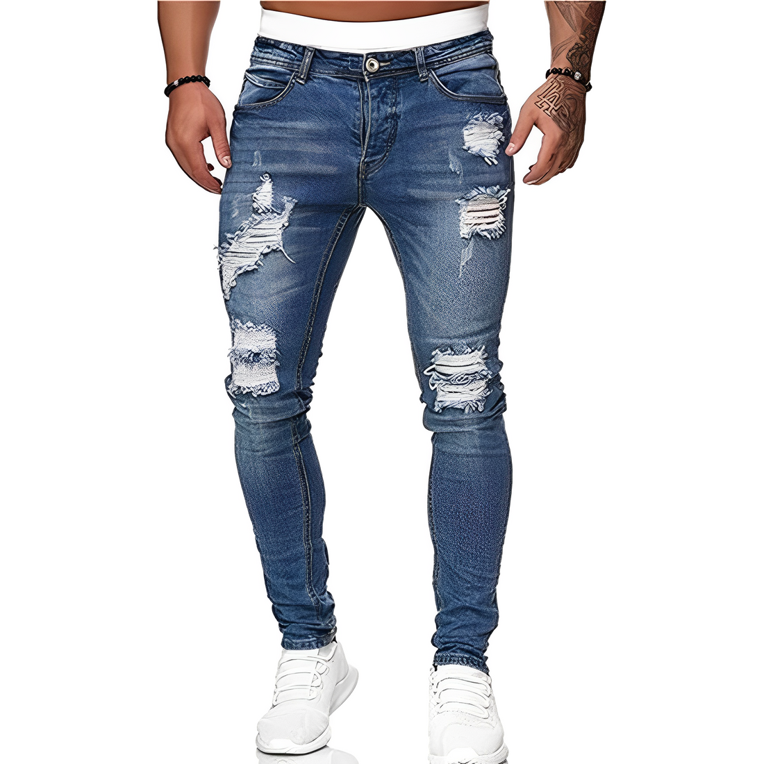 Claud - Slim-Fit Jeans with Rips for Men