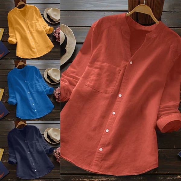 Elma - A comfortable, loose linen-cotton shirt