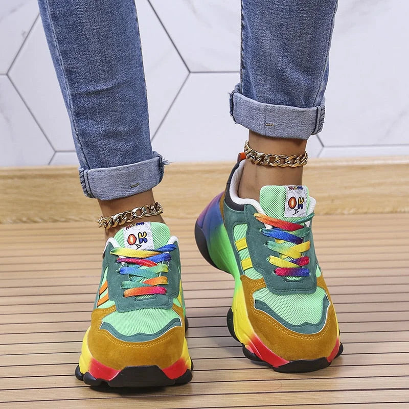 Jolie - Colorful Sneakers with Thick Sole for Women