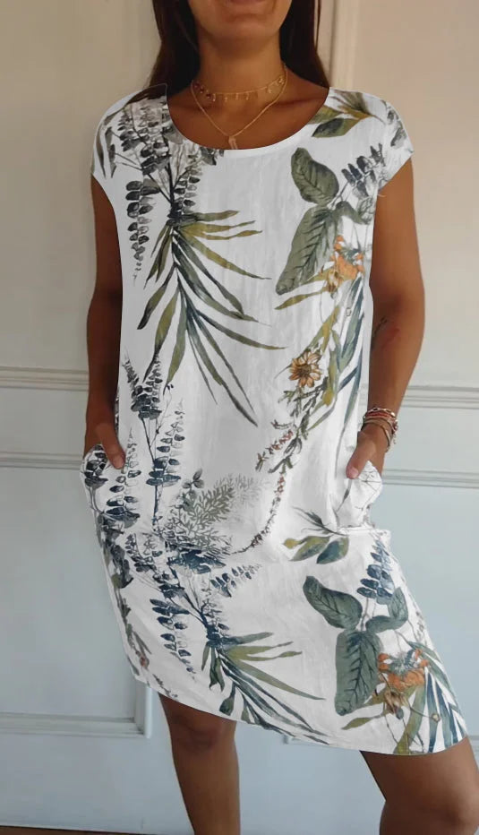 Britt – Dress with Print and Round Neckline