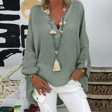 Mia – Chic Linen Blouse