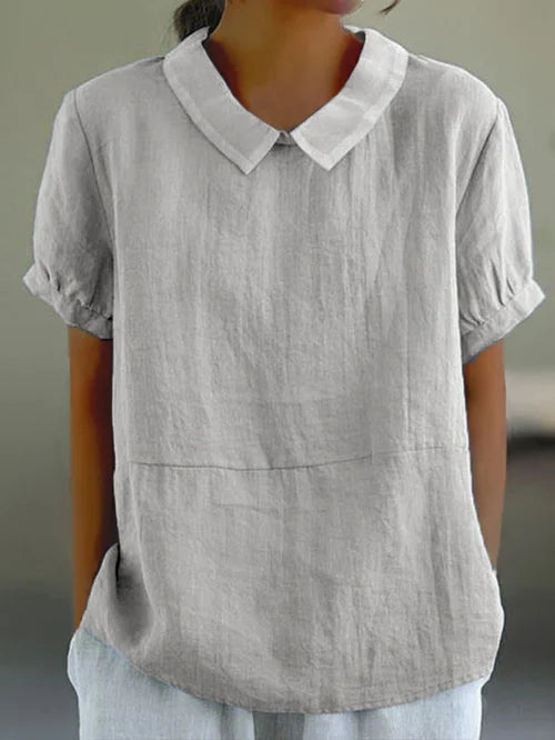 Sandra - Simple Top from High-Quality Fabric