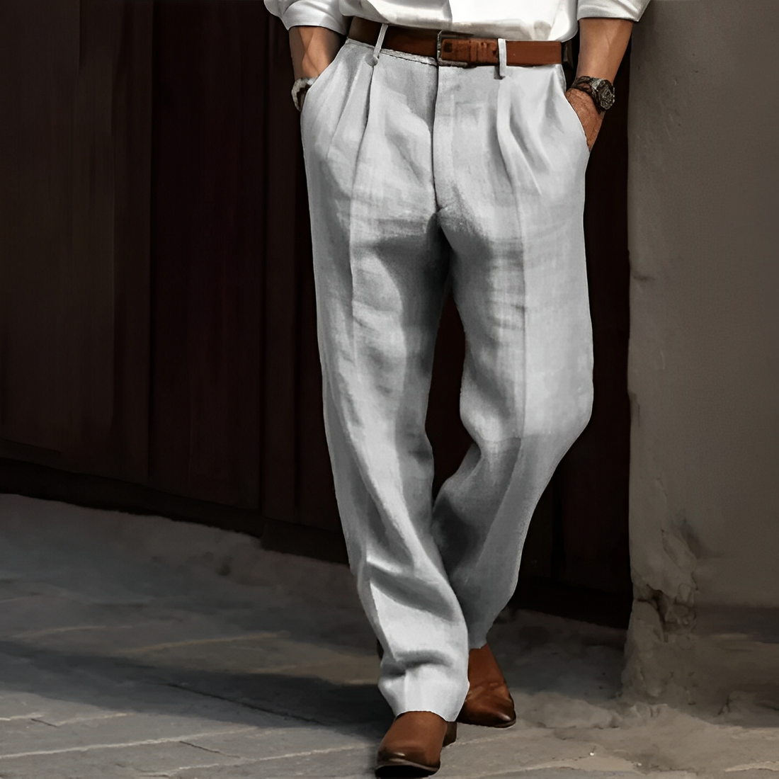 Zaiden - Retro Pants with Straight Leg for Men