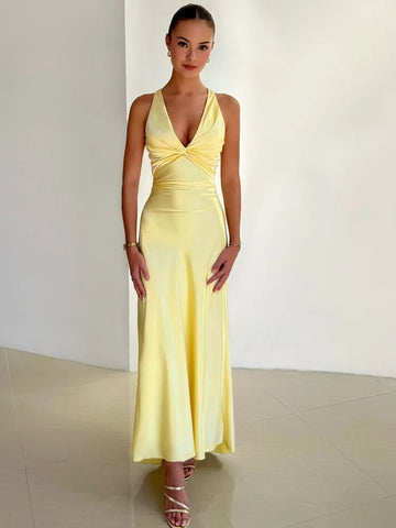 Kaela - Sleeveless V-Neck Maxi Dress