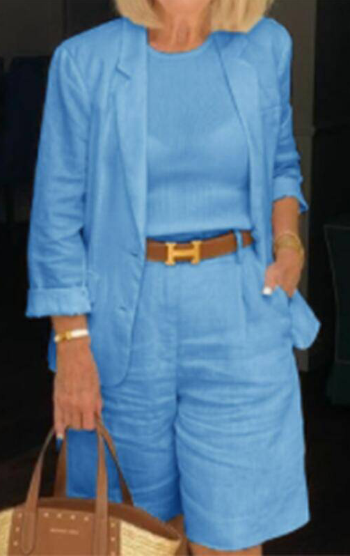 Caroline - Linen Set in Casual-Chic Style