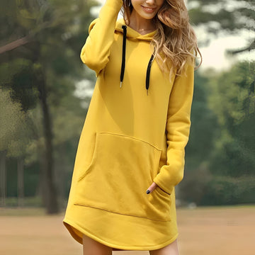 Lorraine - Casual long hooded dress for women