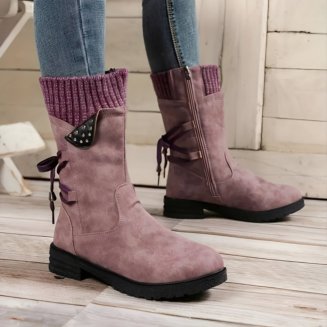 Sharalyn - Comfortable Winter Boots for Women in Mid-Calf Length