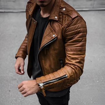Easton - Retro Leather Jacket for Men in Stylish Design