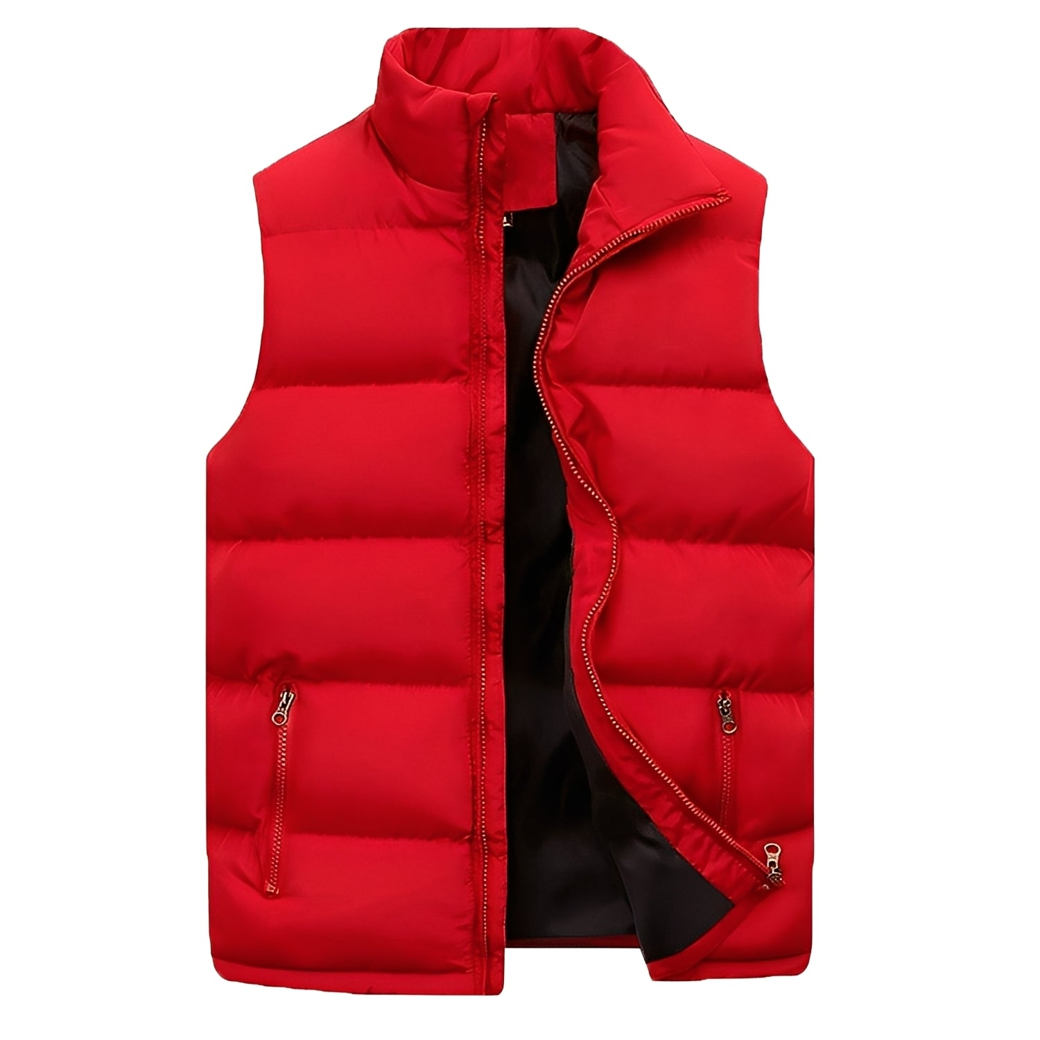 Darryl - Casual, Padded Vest with Zipper for Men