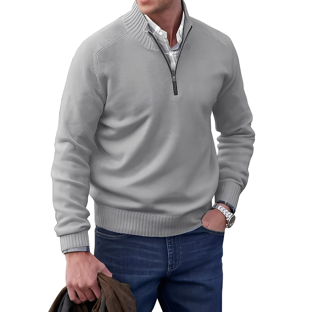 Merrill - Casual Wool Sweater with Zipper for Men