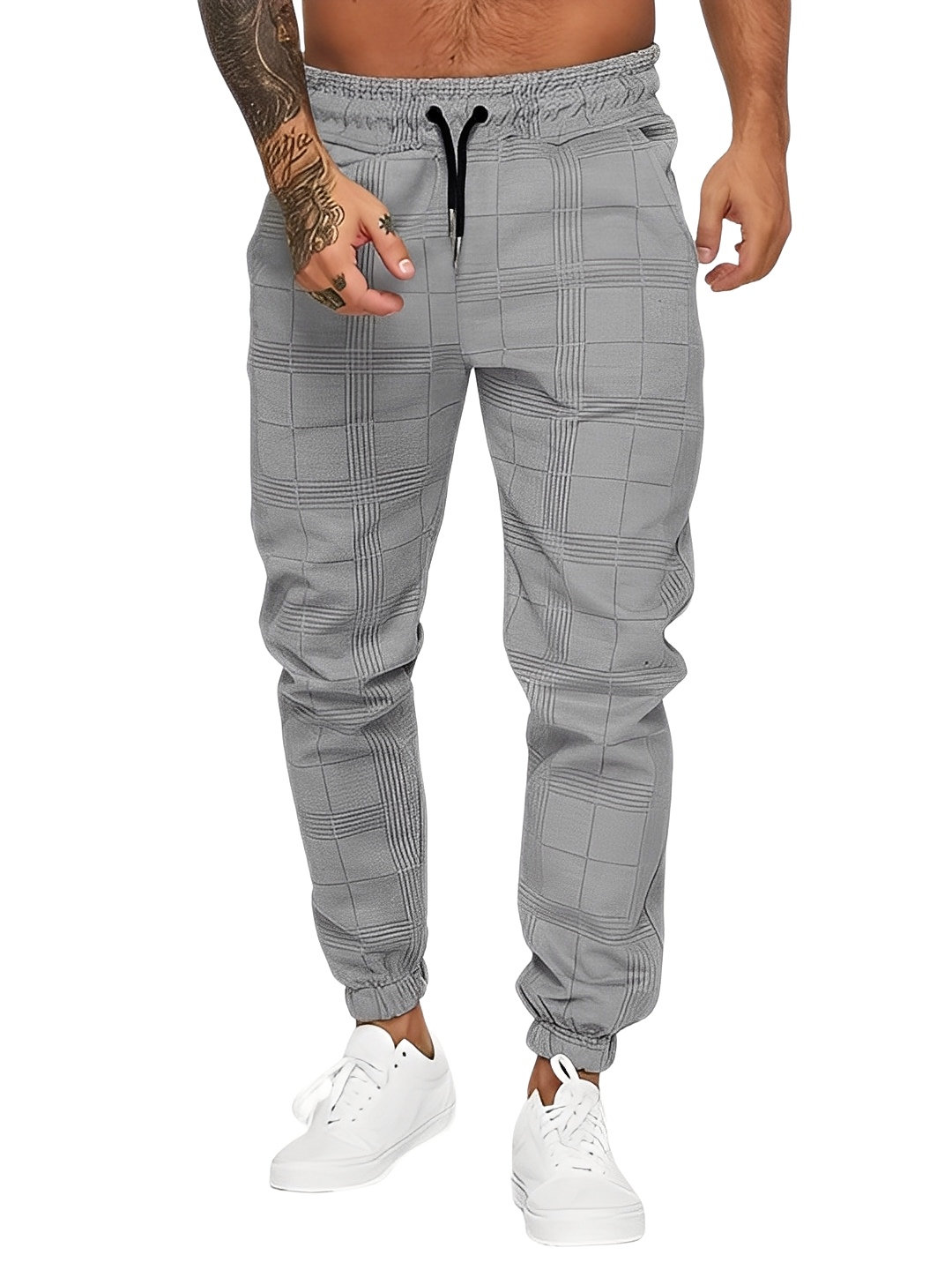 Colbert - Casual, loose-fitting checkered pants for men
