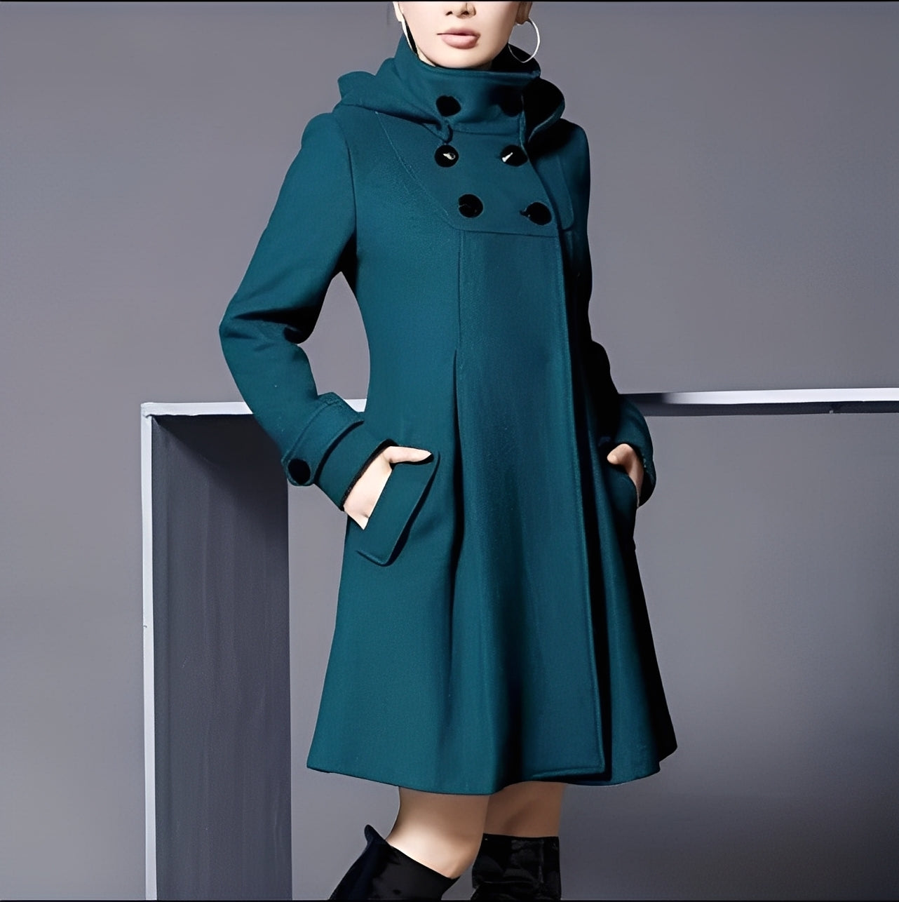 Maree - Casual Hooded Coat with Side Pockets for Women