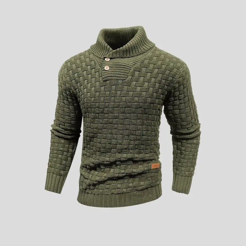 Eldon - Stylish Knit Sweater with Buttons for Men