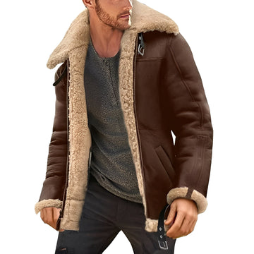 Kolby - Robust, Thick Leather Jacket for Men