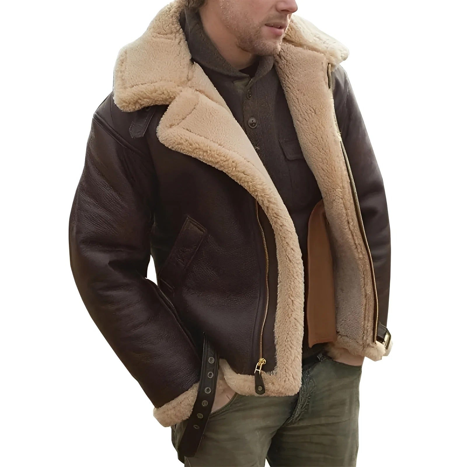 Brendon - Durable and Thick Leather Jacket for Men