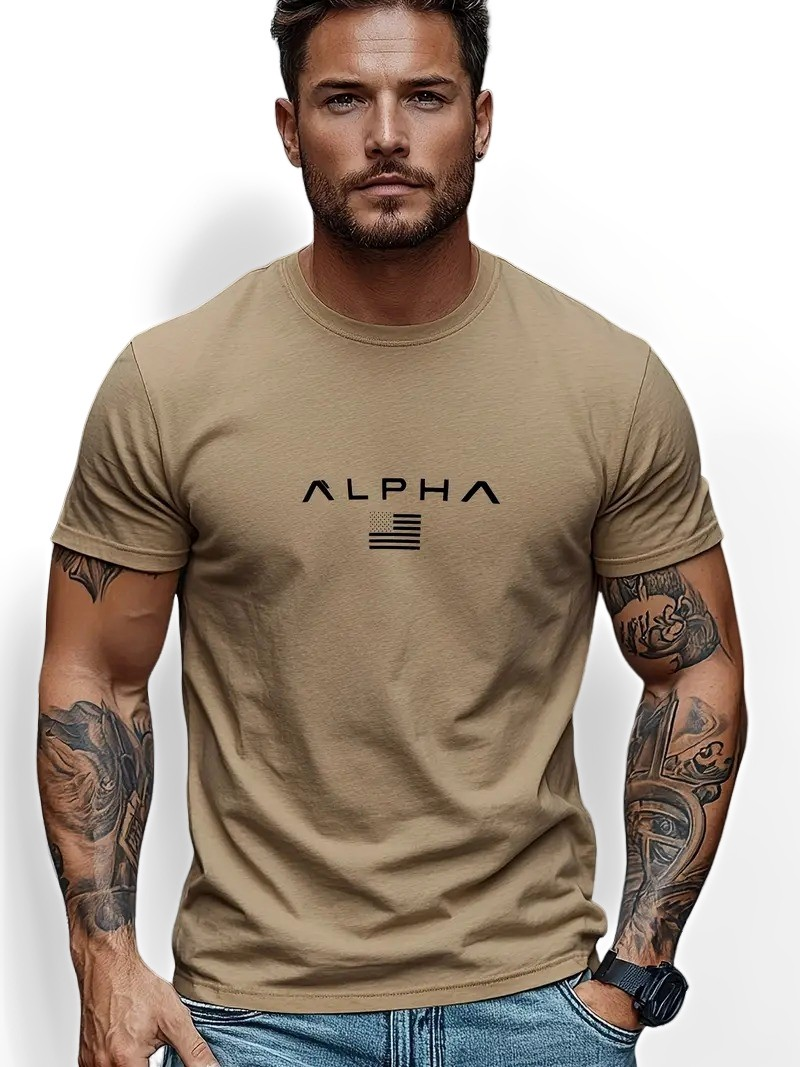 Neal - Simple T-Shirt with Crew Neck for Men