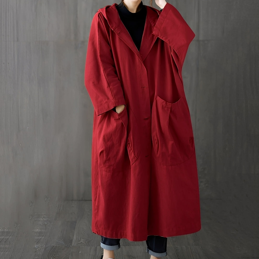 Myranda - Modern Trench Coat with Pockets for Women