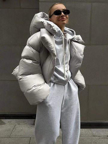 Camille - Hooded Jacket Made of Padded Cotton for Women