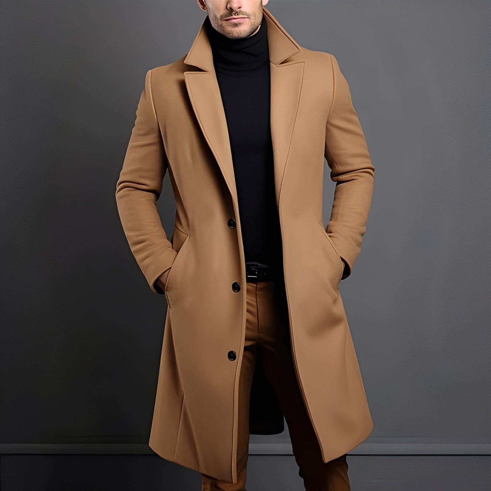 Tucker - Elegant Wool Trenchcoat for Men