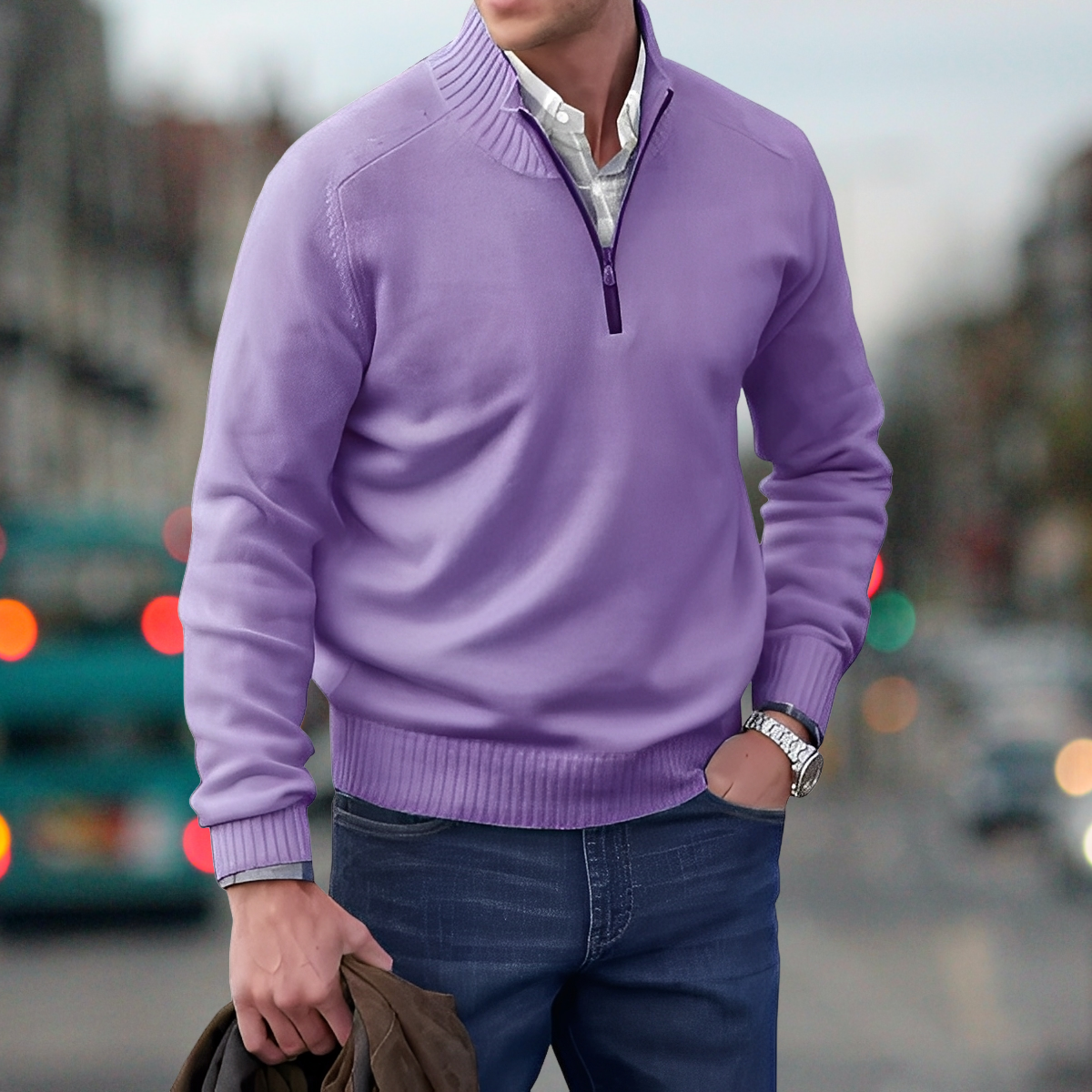 Adrian – Sweater with Zipper