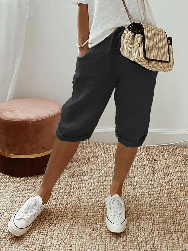 Elise - Fashionable Women's Drawstring Shorts Summer