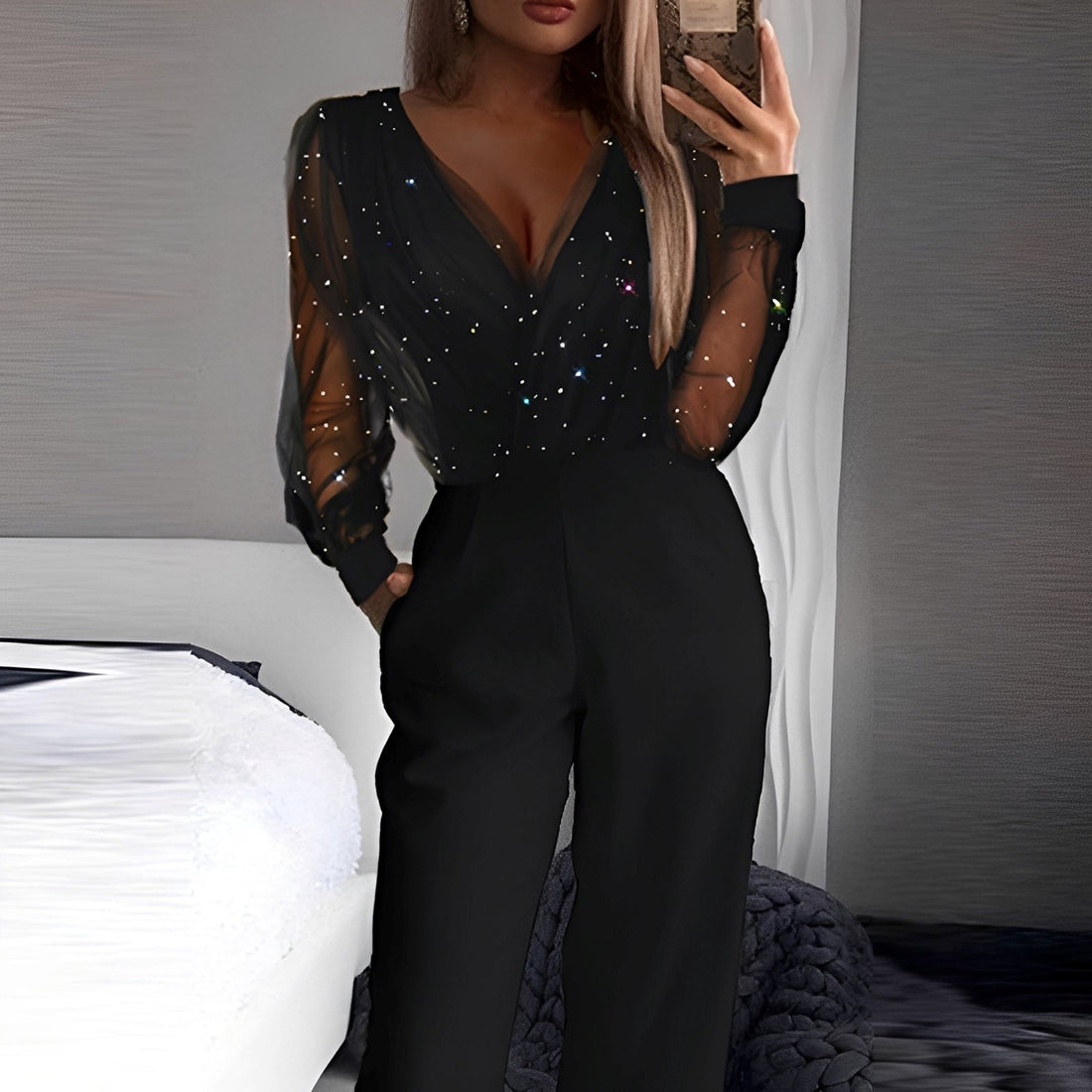 Morgana - Elegant jumpsuit with wide leg for women