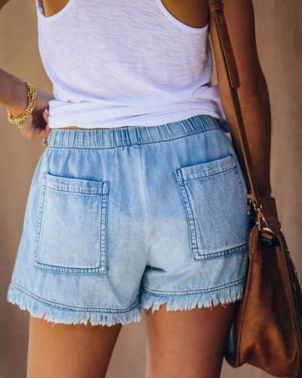 Penny- Drawstring Denim Casual Shorts