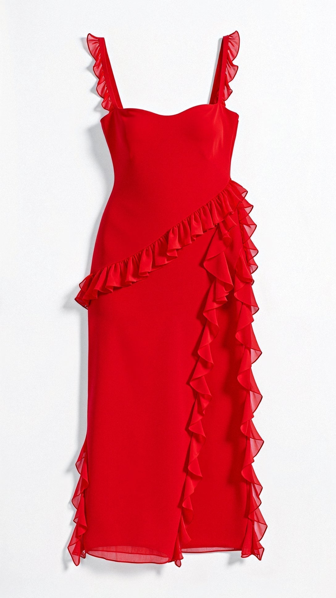 Avery - Kleid - Maxikleid mit Rüschen - Kleider - Hellblau - Müller Mode