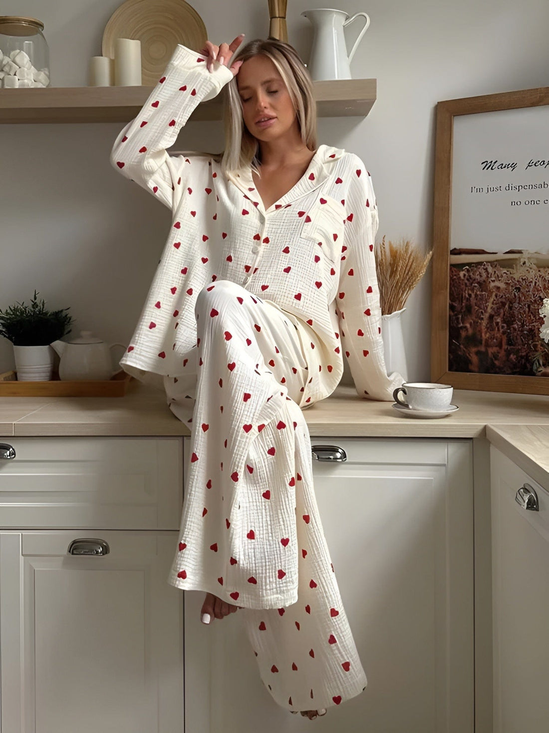 Lola – Elegant Pajama with Heart Motifs