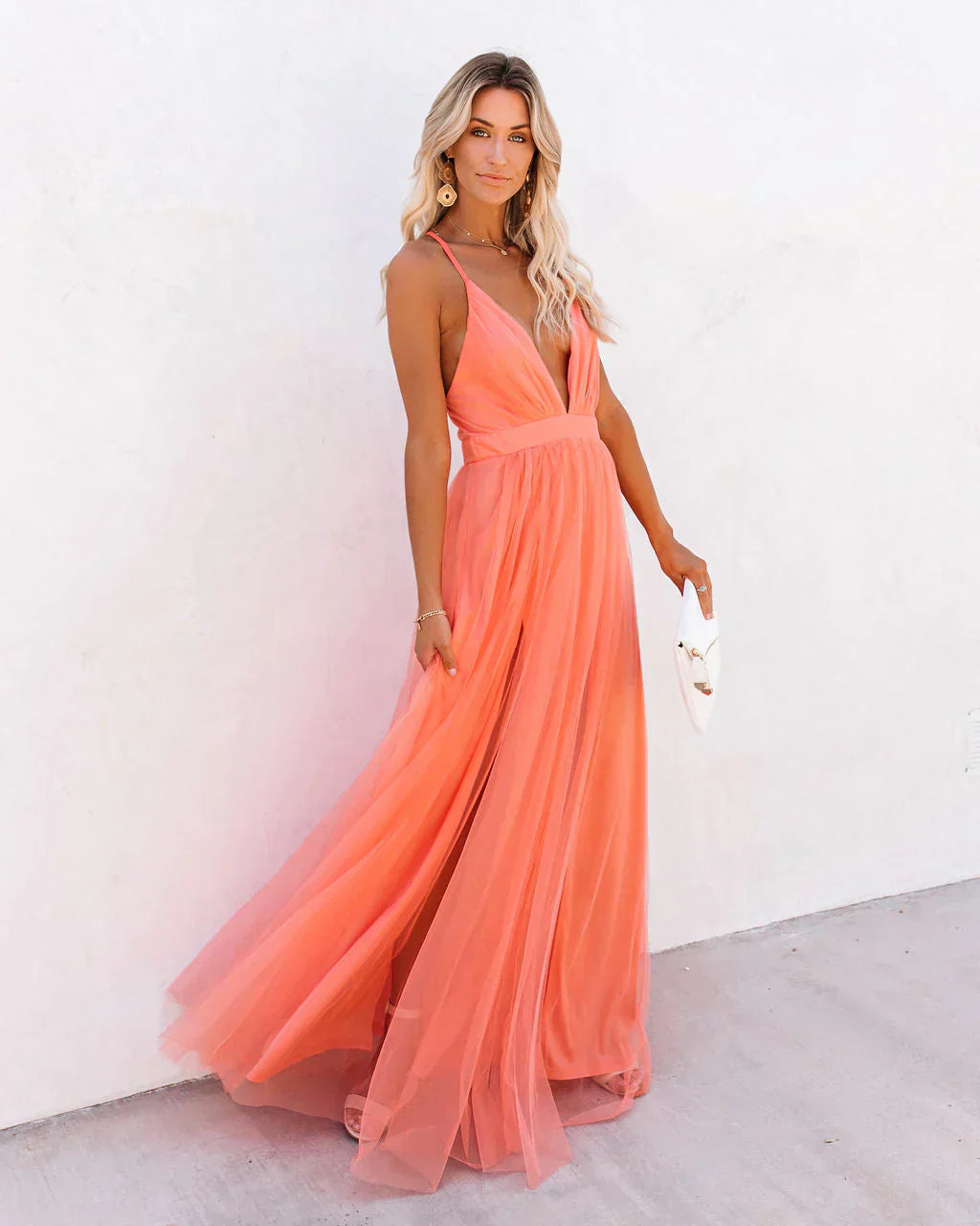 Jasmine - Stylish Orange Strap Dress Women