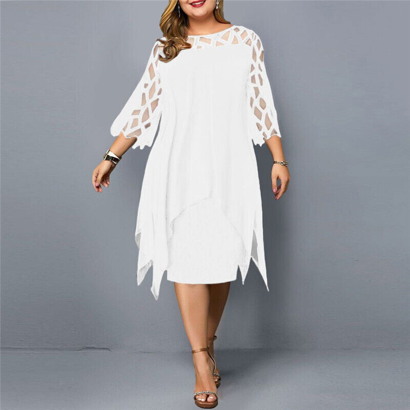 Savanna - Chiffon Dress in Plus Size for Women
