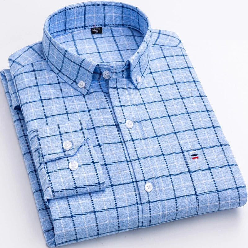 Louis – Cotton Shirt with Check Pattern
